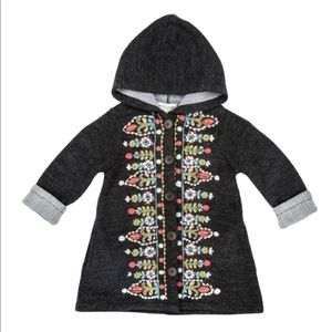NWT Mimi & Maggie Embroidered Sweater Coat